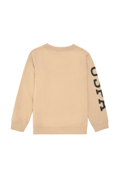 Erkek Çocuk Kum Basic Bisiklet Yaka Sweatshirt