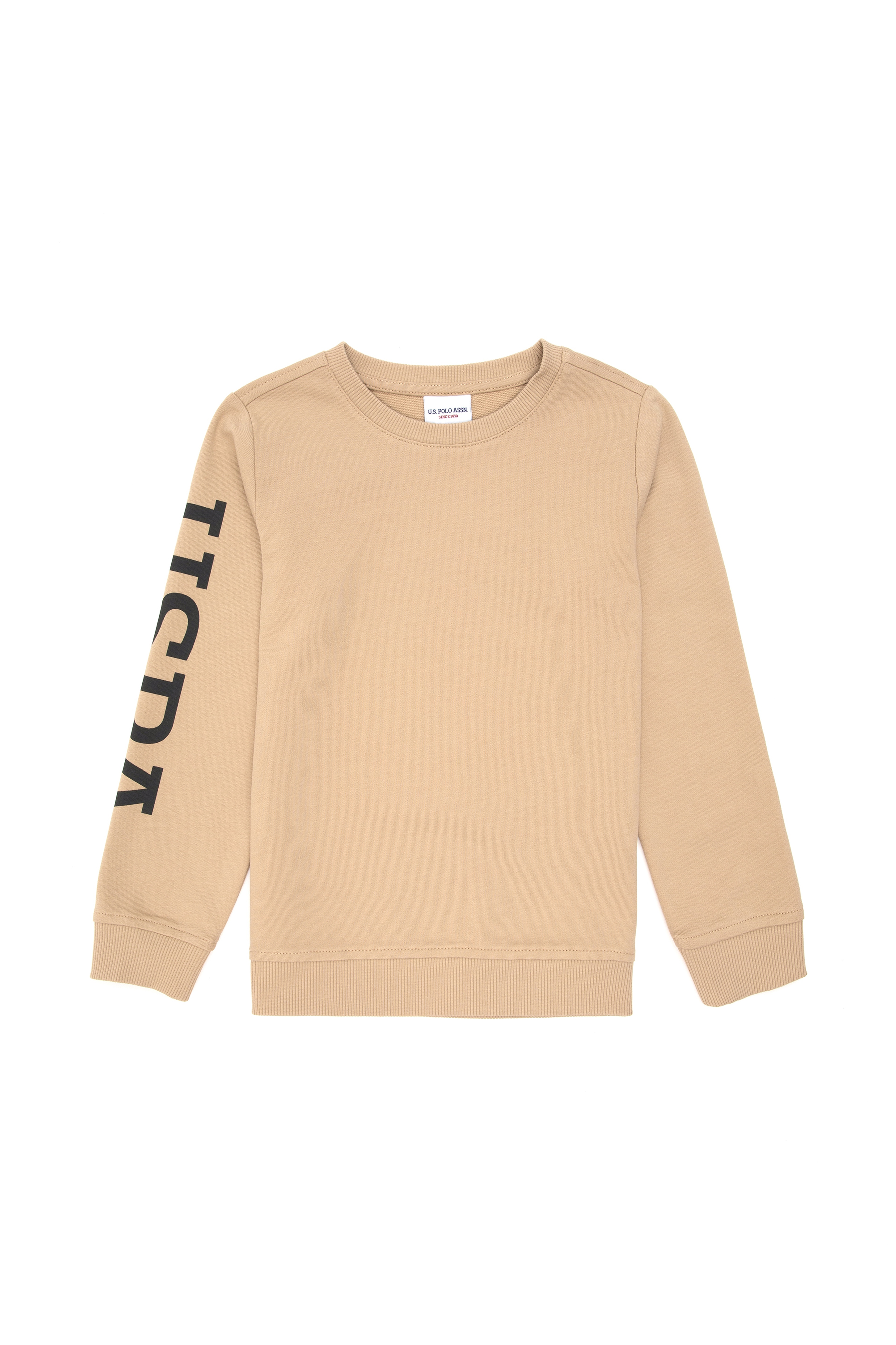 Erkek Çocuk Kum Basic Bisiklet Yaka Sweatshirt