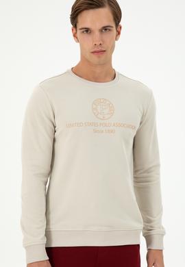 Erkek Regular Fit Bisiklet Yaka Taş Sweatshirt - 50293424001