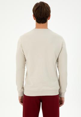 Erkek Regular Fit Bisiklet Yaka Taş Sweatshirt - 50293424001