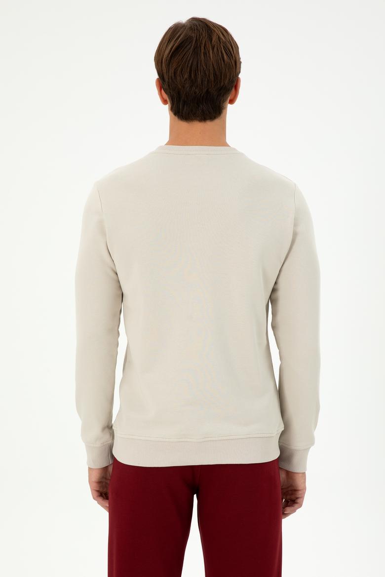 Erkek Regular Fit Bisiklet Yaka Taş Sweatshirt - 50293424001