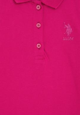 Kız Çocuk Fuşya Polo Yaka Basic Sweatshirt - 50296377042