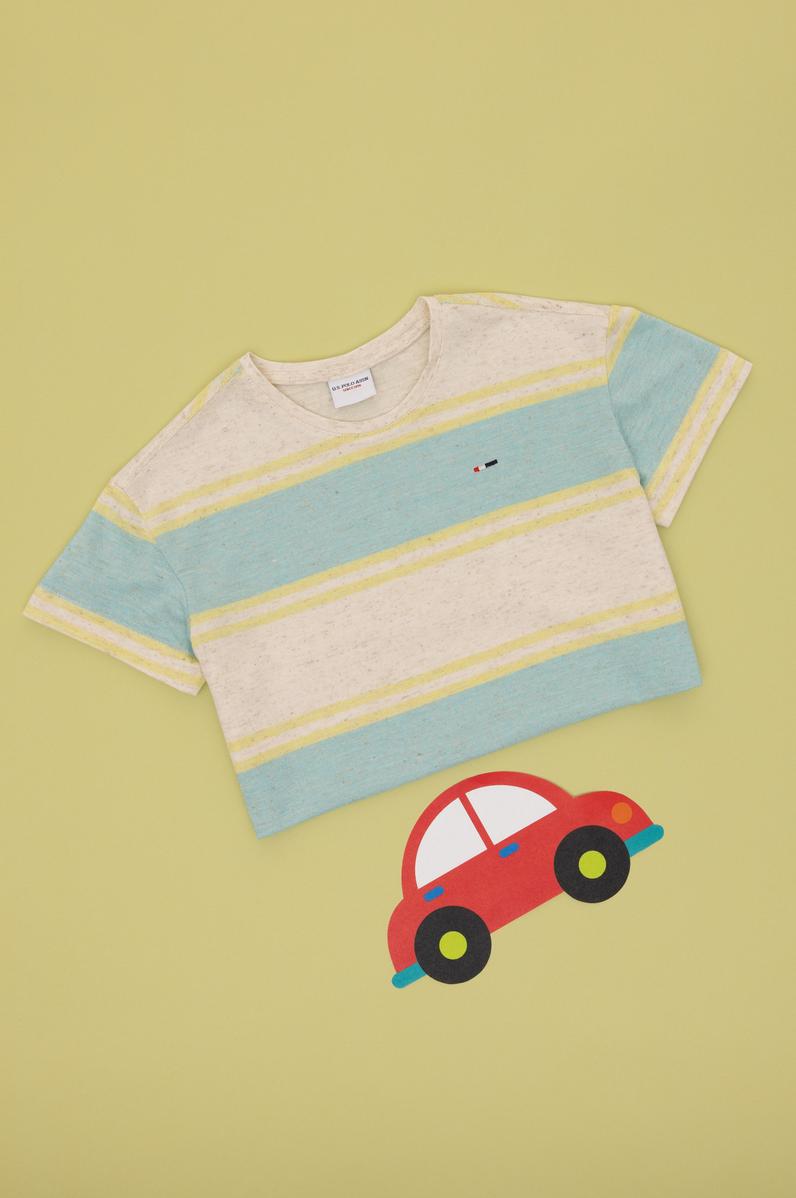 Erkek Çocuk Mint Bisiklet Yaka Tişört