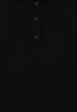 Kız Çocuk Siyah Polo Yaka Basic Sweatshirt - 50296377066