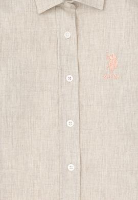 Kız Çocuk Ekru Uzun Kollu Gömlek - 50297426026