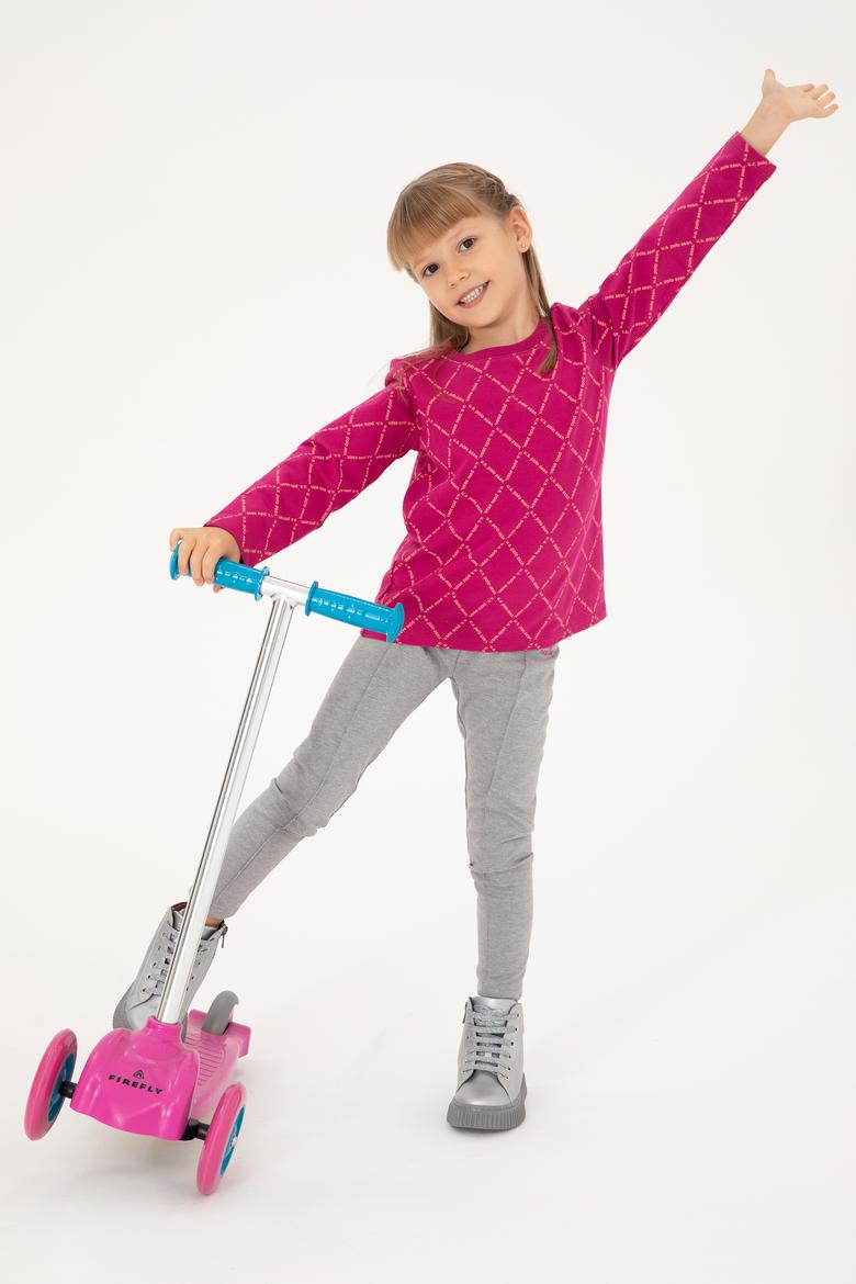 Kız Çocuk Gri Melanj Tayt - 50296370032