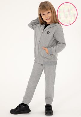 Kız Çocuk Gri Melanj Eşofman Altı - 50296932011