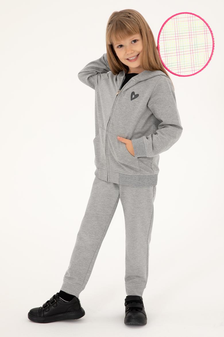 Kız Çocuk Gri Melanj Eşofman Altı - 50296932011