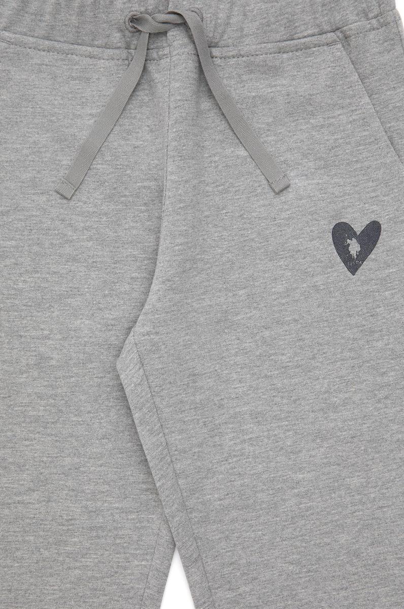 Kız Çocuk Gri Melanj Eşofman Altı