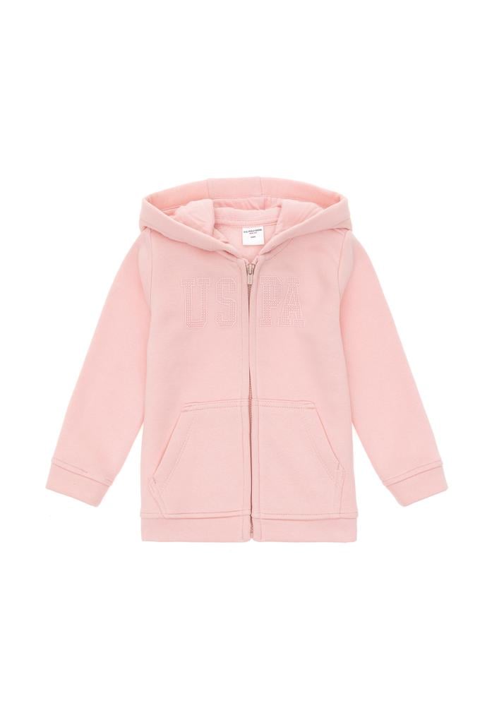 Kız Çocuk Toz Pembe Basic Sweatshirt