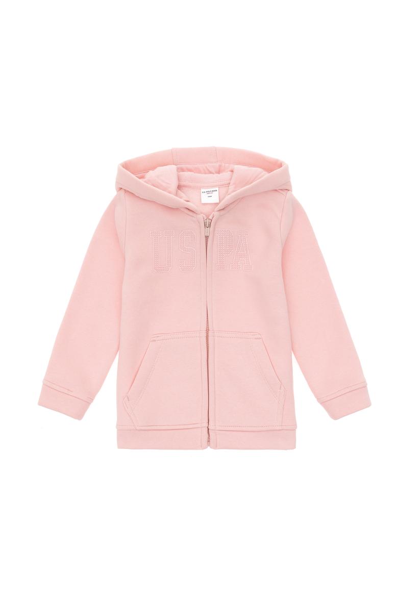 Kız Çocuk Toz Pembe Basic Sweatshirt