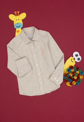 Kız Çocuk Ekru Uzun Kollu Gömlek - 50297426026