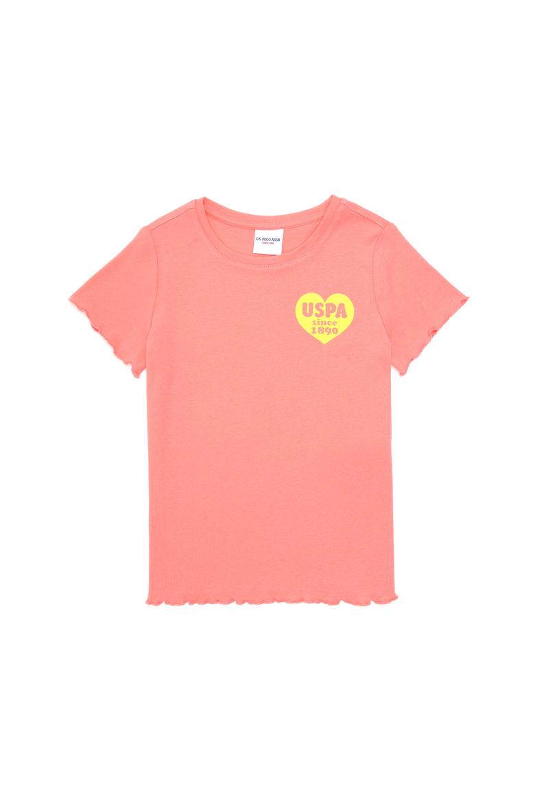 Kız Çocuk Neon Pembe Basic Tişört - 50294747024