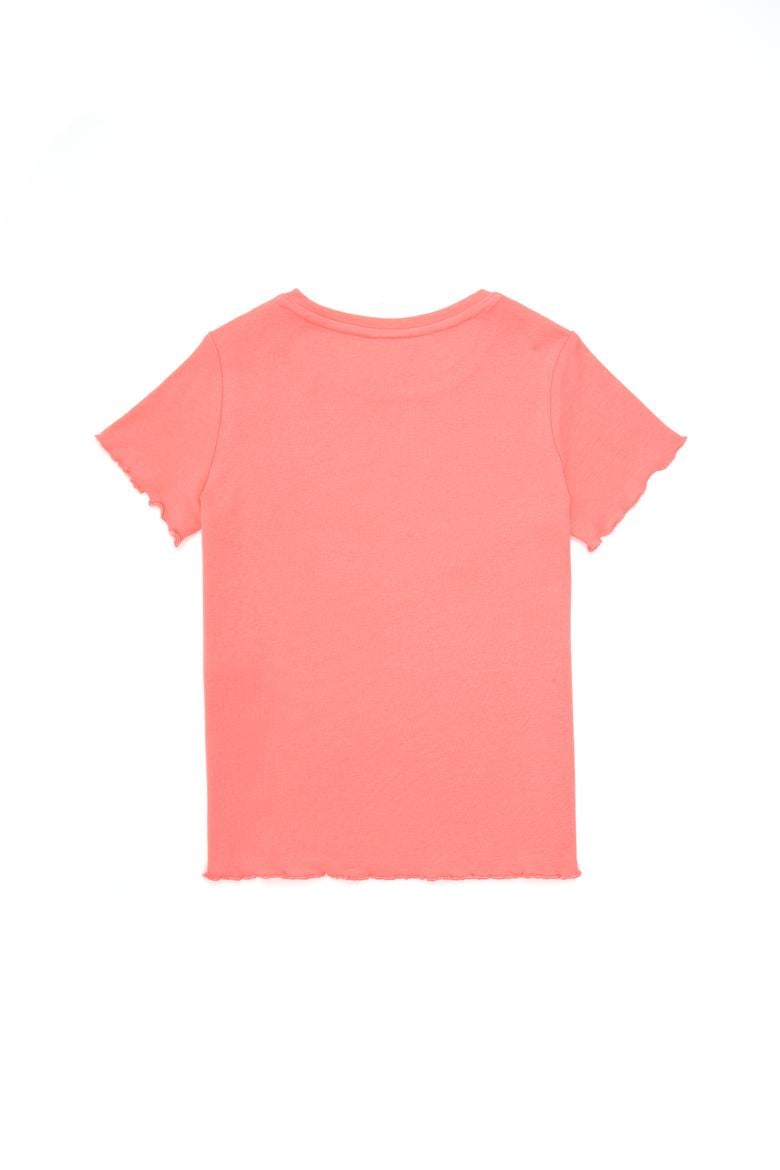 Kız Çocuk Neon Pembe Basic Tişört - 50294747024