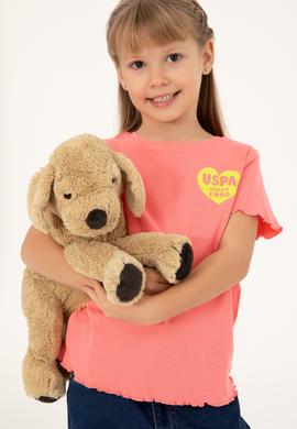 Kız Çocuk Neon Pembe Basic Tişört - 50294747024