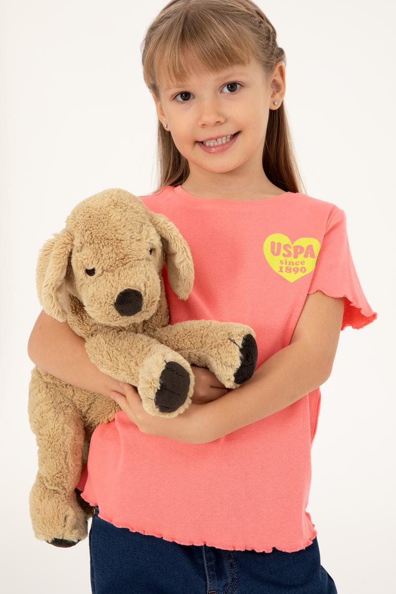 Kız Çocuk Neon Pembe Basic Tişört - 50294747024