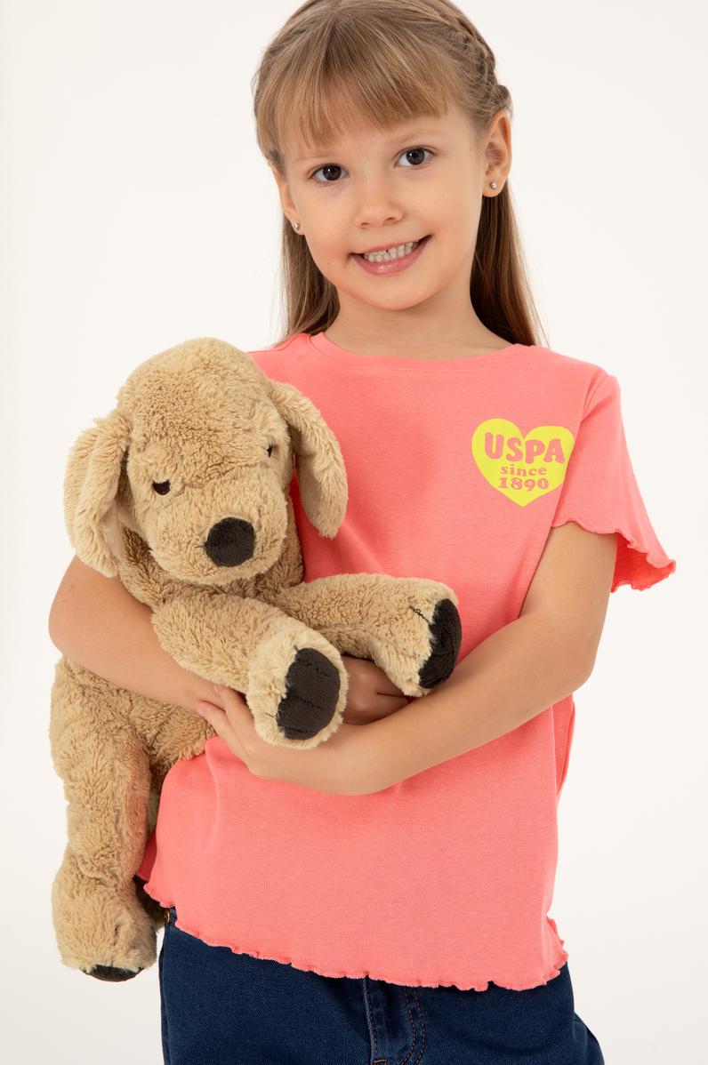 Kız Çocuk Neon Pembe Basic Tişört