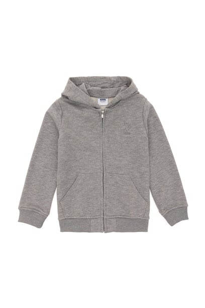 Erkek Çocuk Gri Melanj Basic Sweatshirt