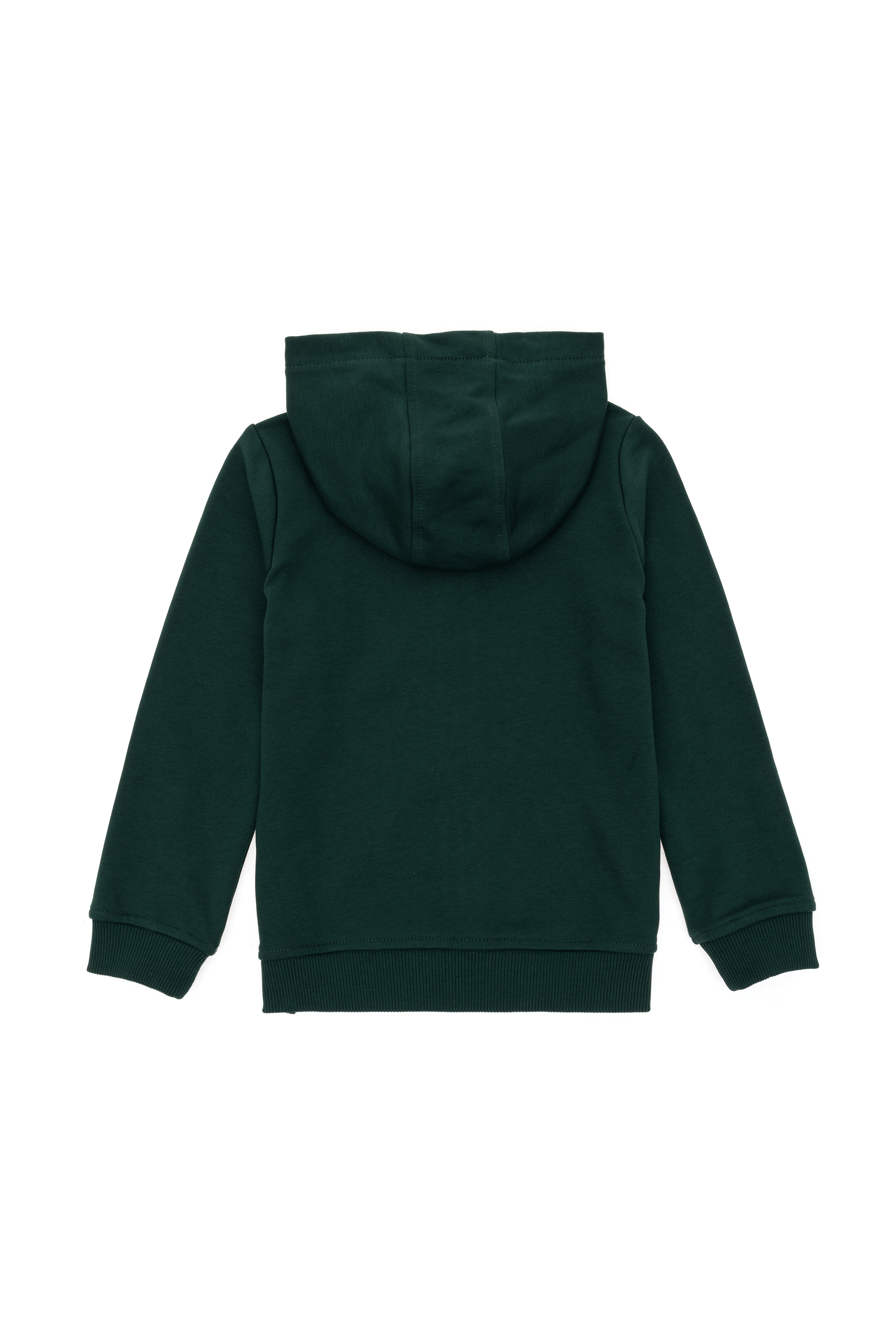 Erkek Çocuk Koyu Yeşil Basic Kapüşonlu Sweatshirt