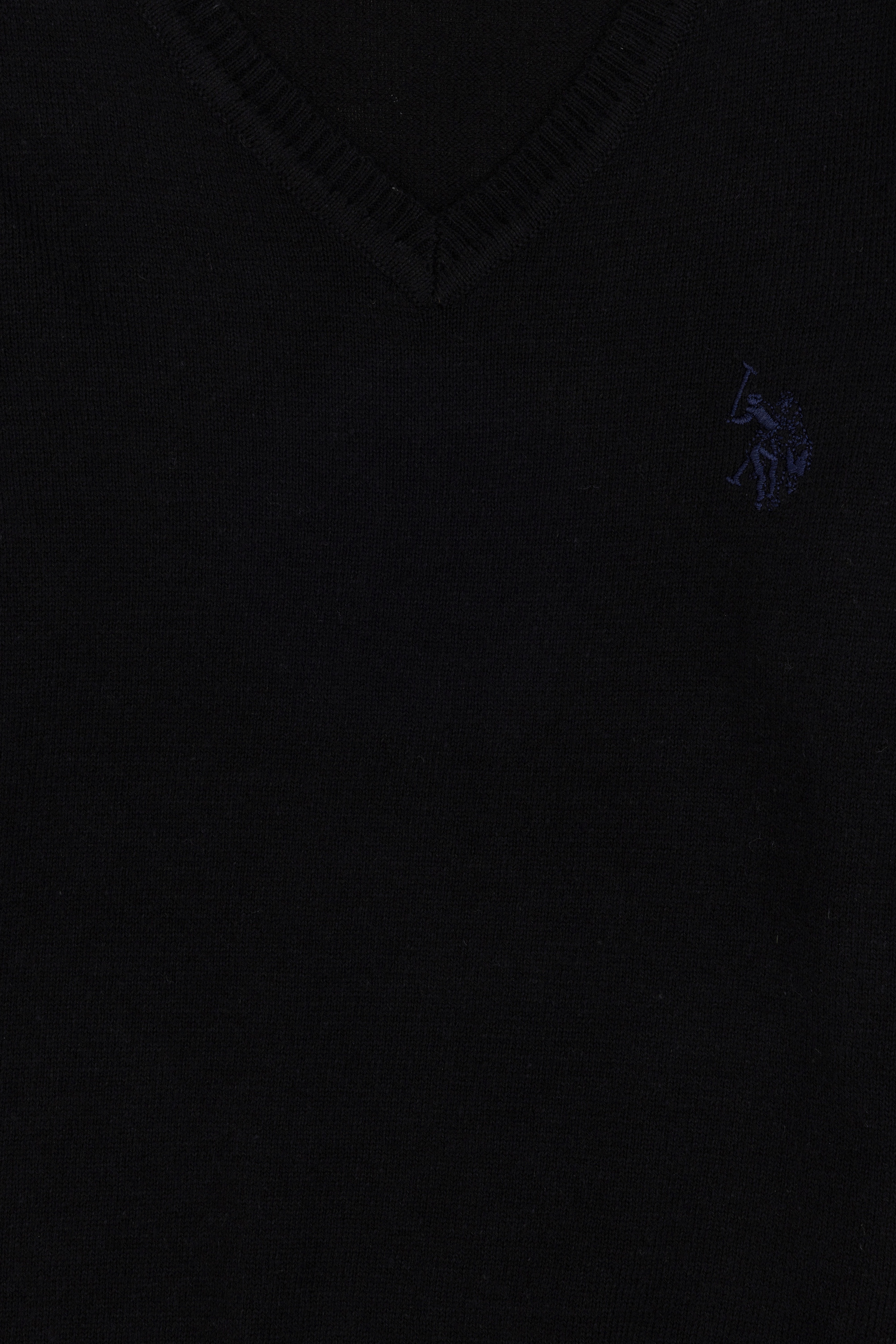 Kız Çocuk Siyah V Yaka Basic Kazak - Image 5