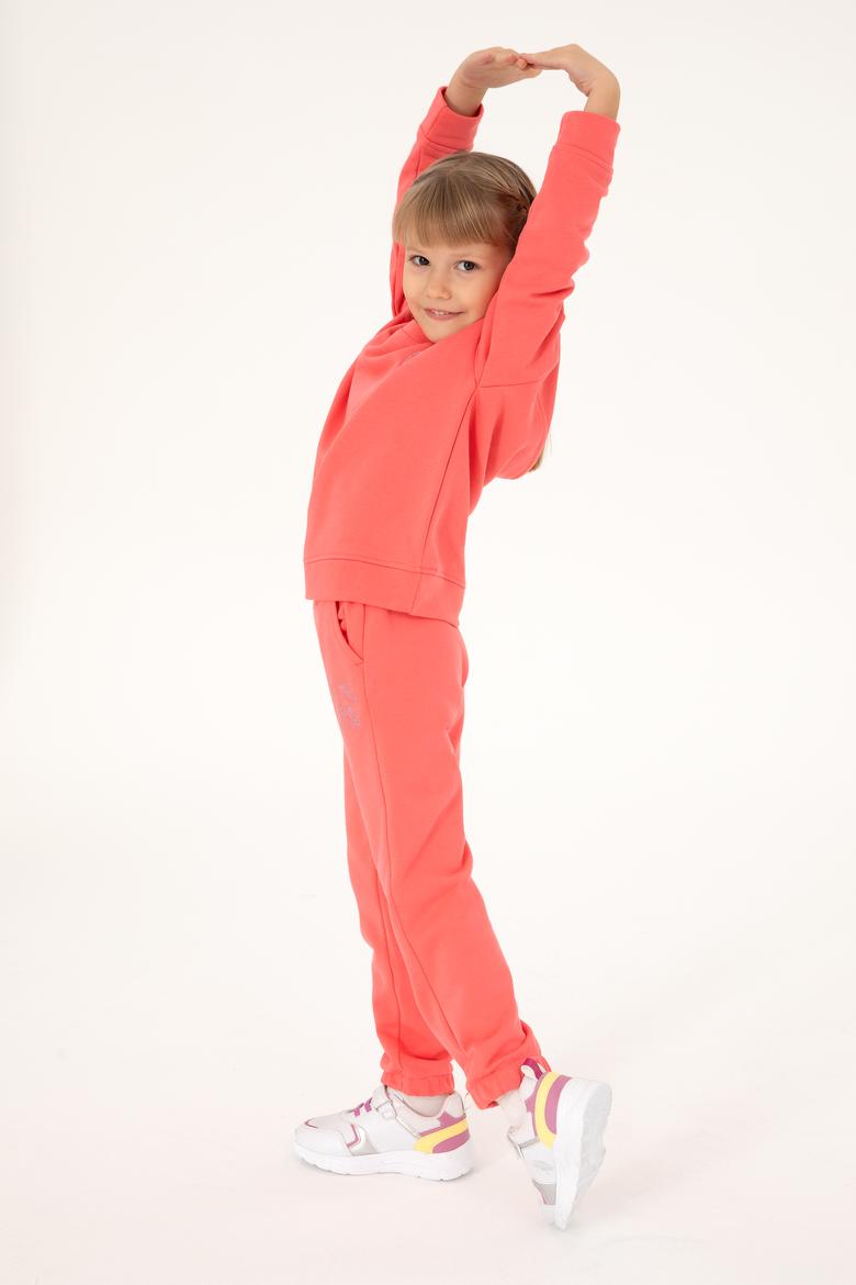 Kız Çocuk Nar Çiçeği Eşofman Altı