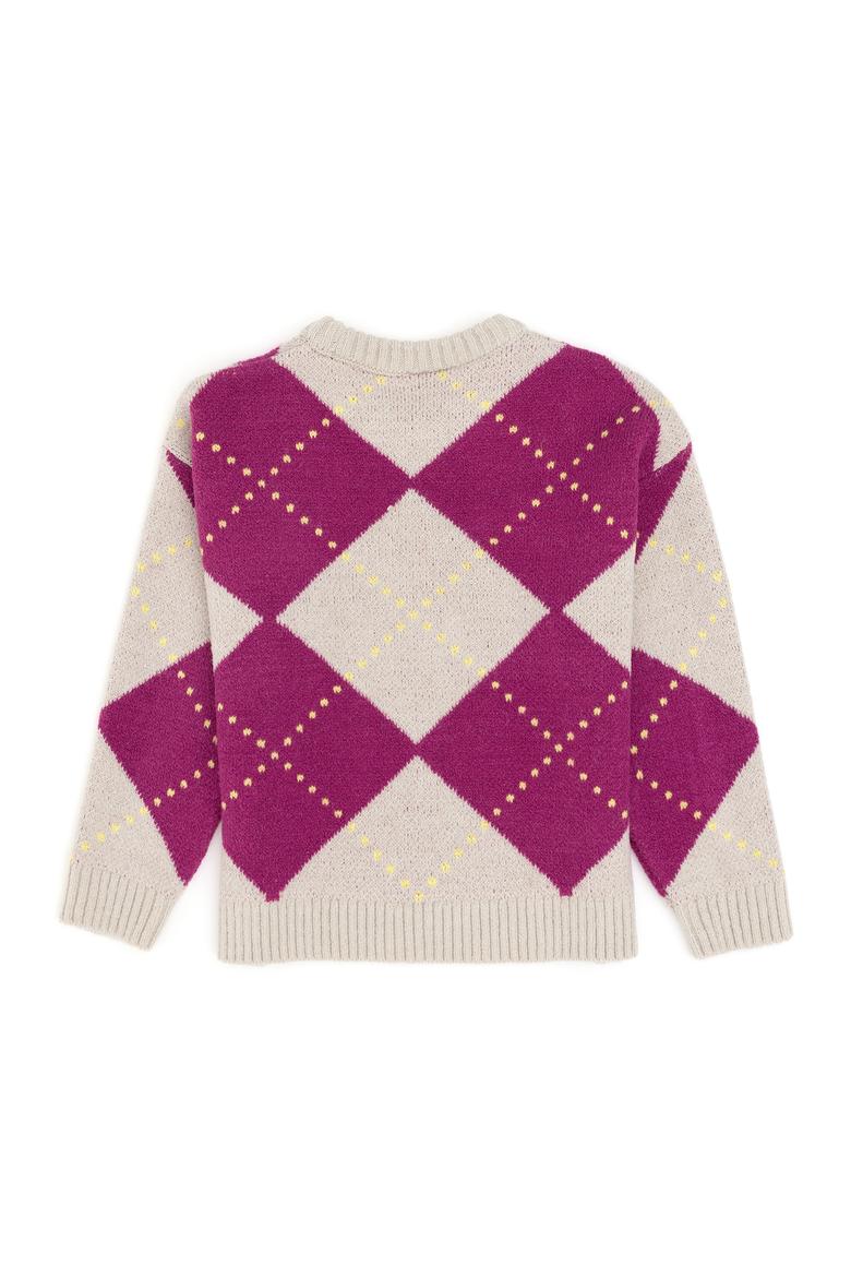 Kız Çocuk Taş Bisiklet Yaka Kazak - 50297206015