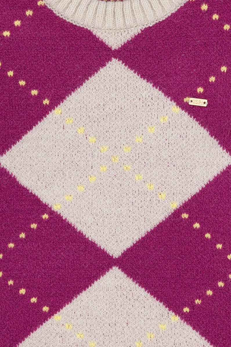 Kız Çocuk Taş Bisiklet Yaka Kazak