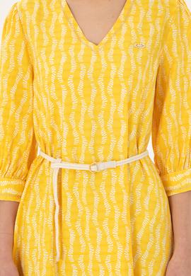 Kadın Safran Midi Boy Dokuma Elbise - 50280542011