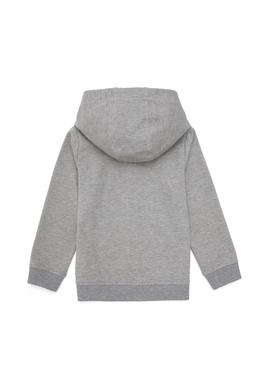 Kız Çocuk Gri Melanj Fermuarlı Sweatshirt - 50296942017