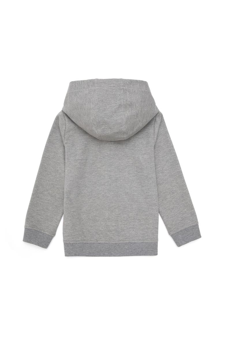 Kız Çocuk Gri Melanj Fermuarlı Sweatshirt - 50296942017