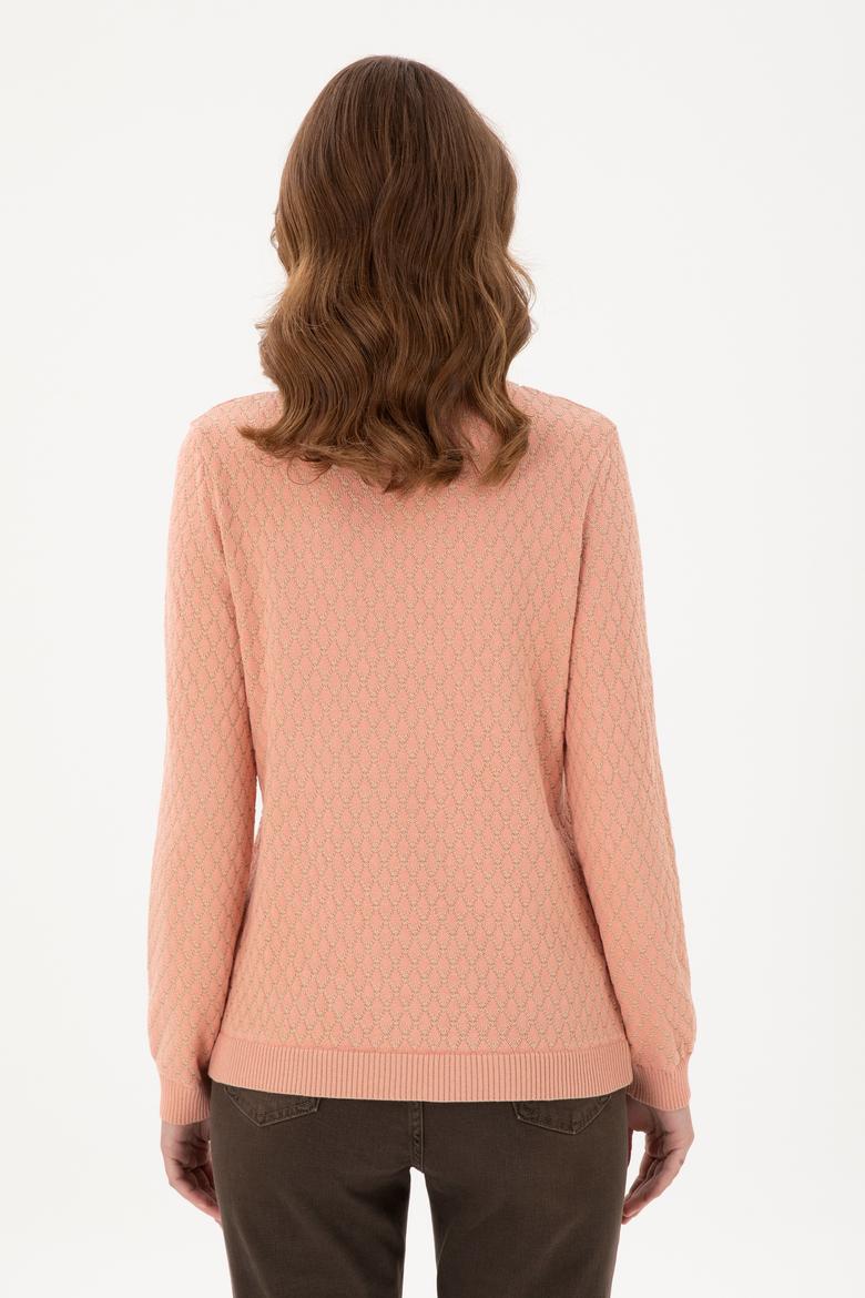 Kadın Kum Melanj Bisiklet Yaka Kazak - 50293033014