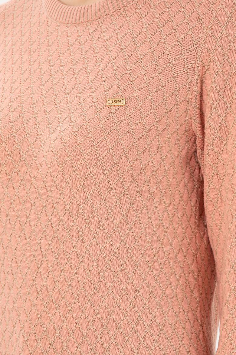 Kadın Kum Melanj Bisiklet Yaka Kazak - 50293033014