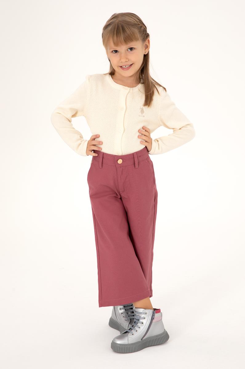 Kız Çocuk Gül Kurusu Kanvas Pantolon