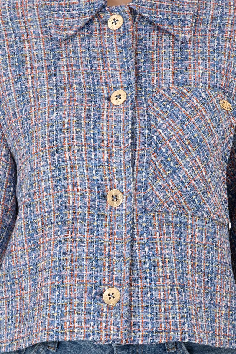 Kadın Mavi Ceket - 50293283008