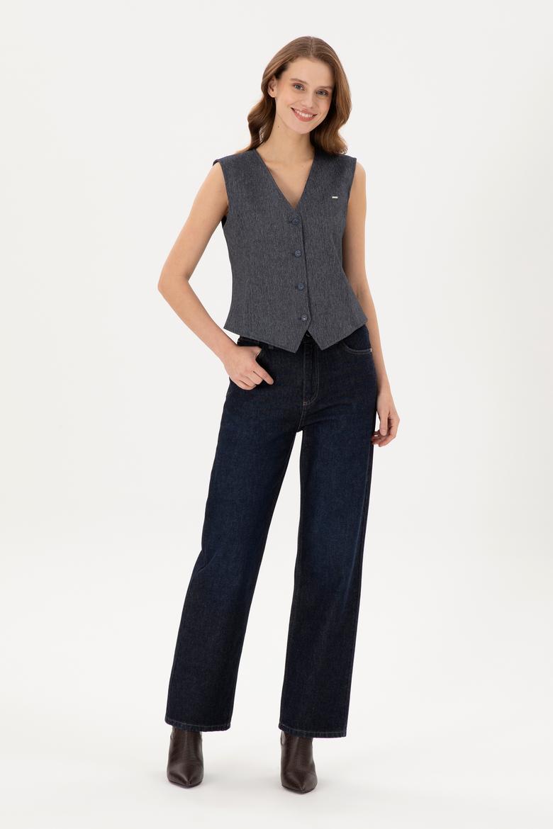 Kadın İndigo Yelek - 50291995012