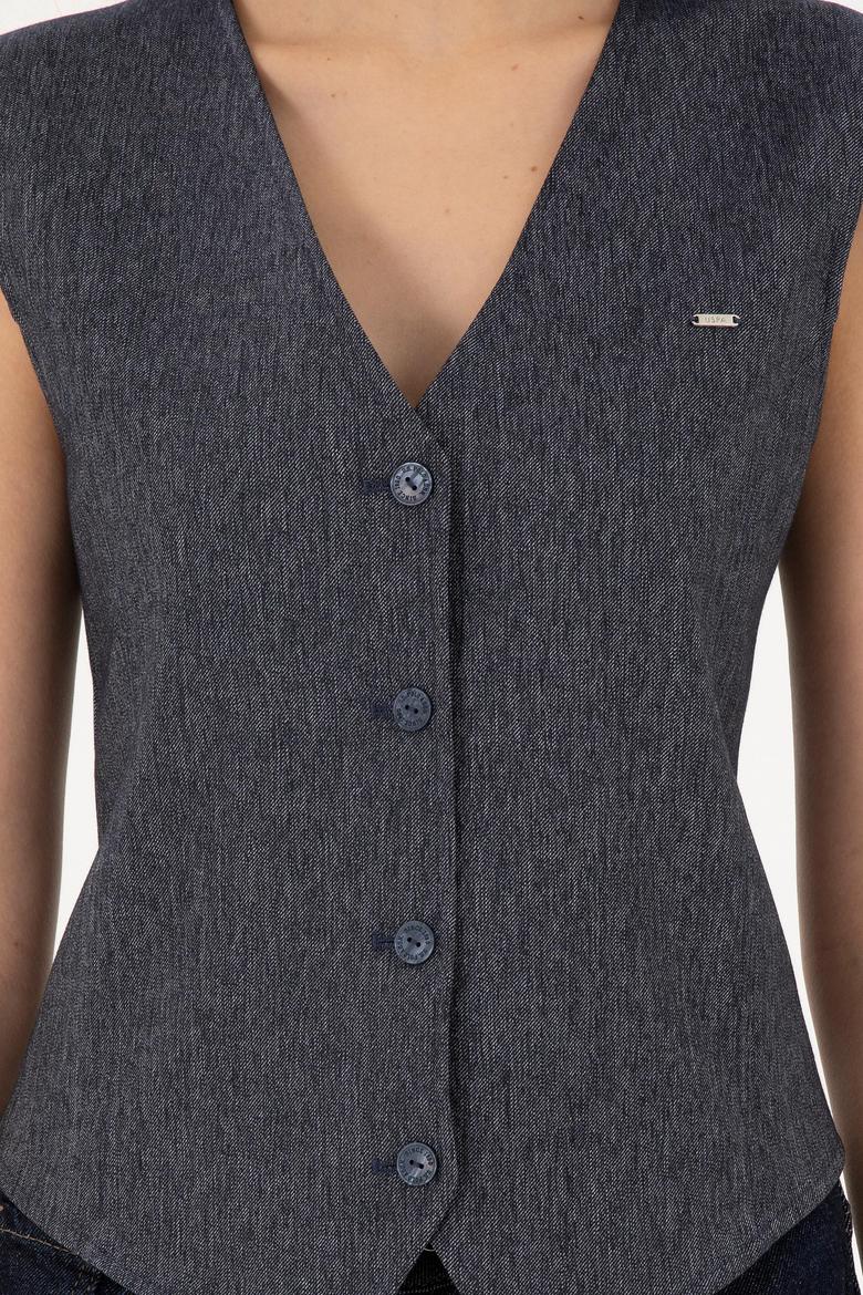 Kadın İndigo Yelek - 50291995012