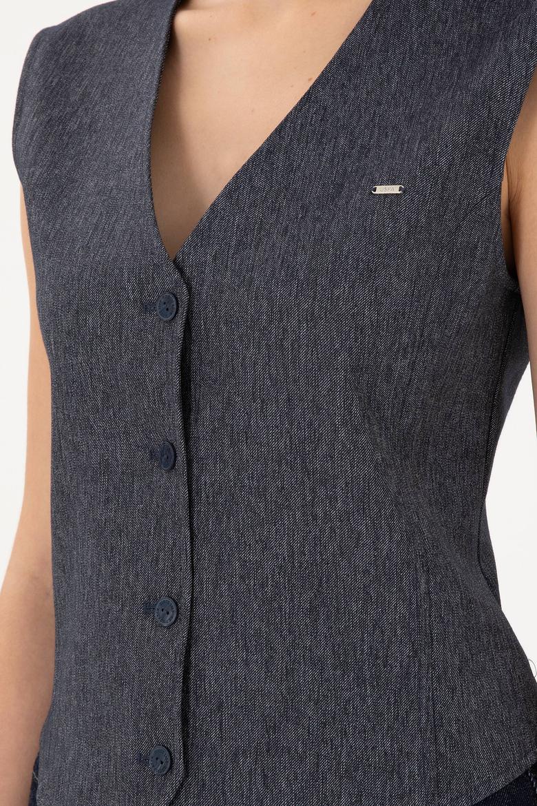 Kadın İndigo Yelek - 50291995012