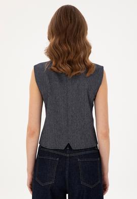 Kadın İndigo Yelek - 50291995012