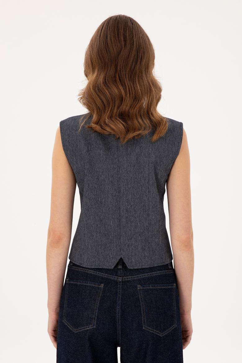 Kadın İndigo Yelek - 50291995012