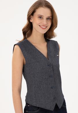 Kadın İndigo Yelek - 50291995012