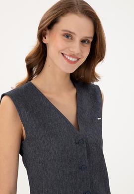 Kadın İndigo Yelek - 50291995012
