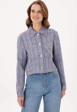 Kadın Mavi Ceket - 50293283008