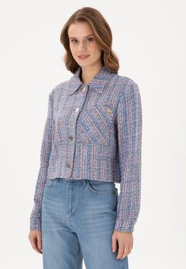 Kadın Mavi Ceket - 50293283008