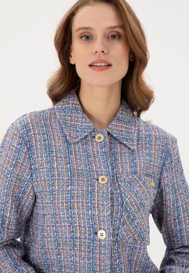 Kadın Mavi Ceket - 50293283008