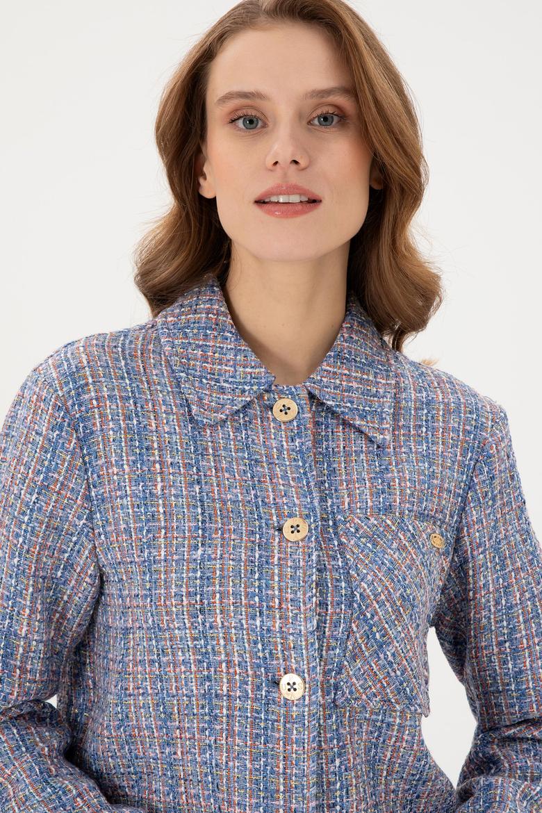 Kadın Mavi Ceket - 50293283008