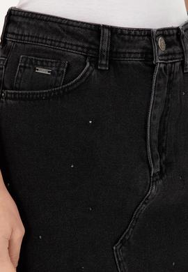 Kadın Siyah Midi Boy Jean Etek - 50295993014