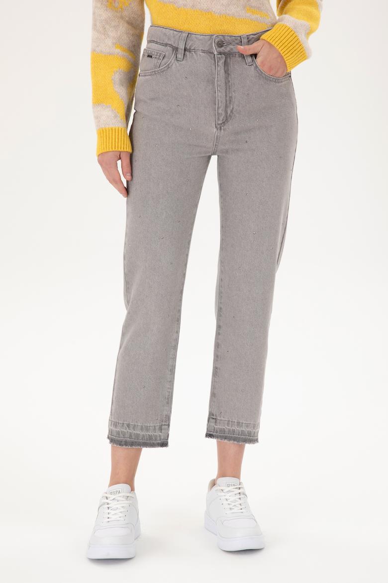 Kadın Gri Jean Pantolon - 50295978003