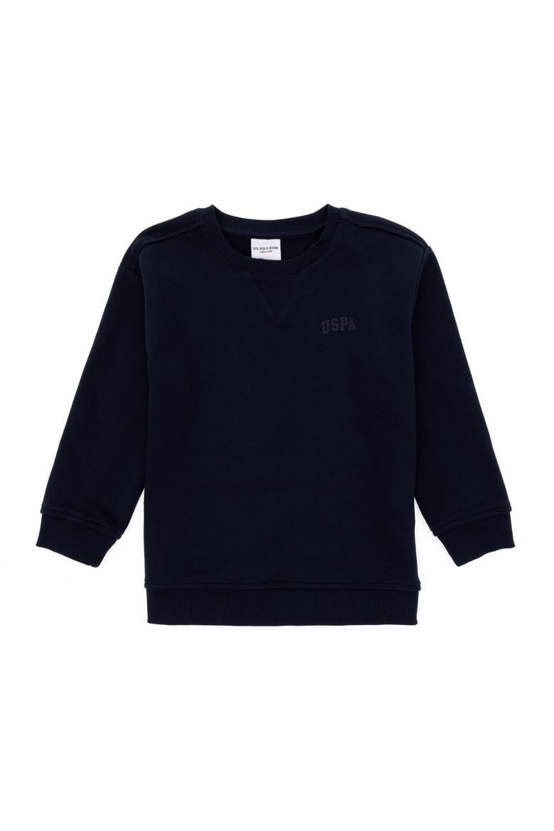 Erkek Çocuk Lacivert Basic Bisiklet Yaka Sweatshirt
