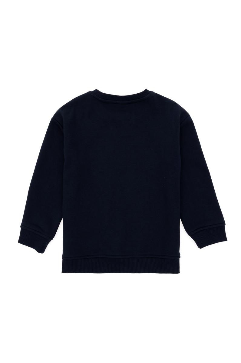 Erkek Çocuk Lacivert Basic Bisiklet Yaka Sweatshirt