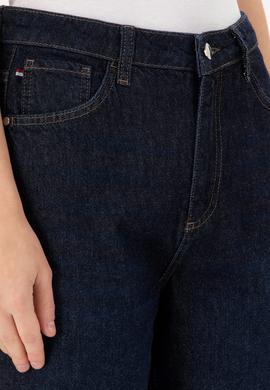 Kadın Koyu Mavi Flare High Waist Fit Jean Pantolon - 50297485006